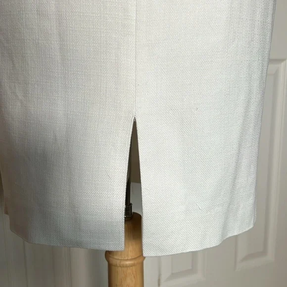 Anne Klein white & tan sleeveless career dress size 6. - Picture 4 of 9